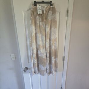 Zara wide leg silk pants :)